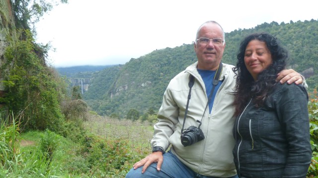 Ao fundo a Cachoeira Avencal.